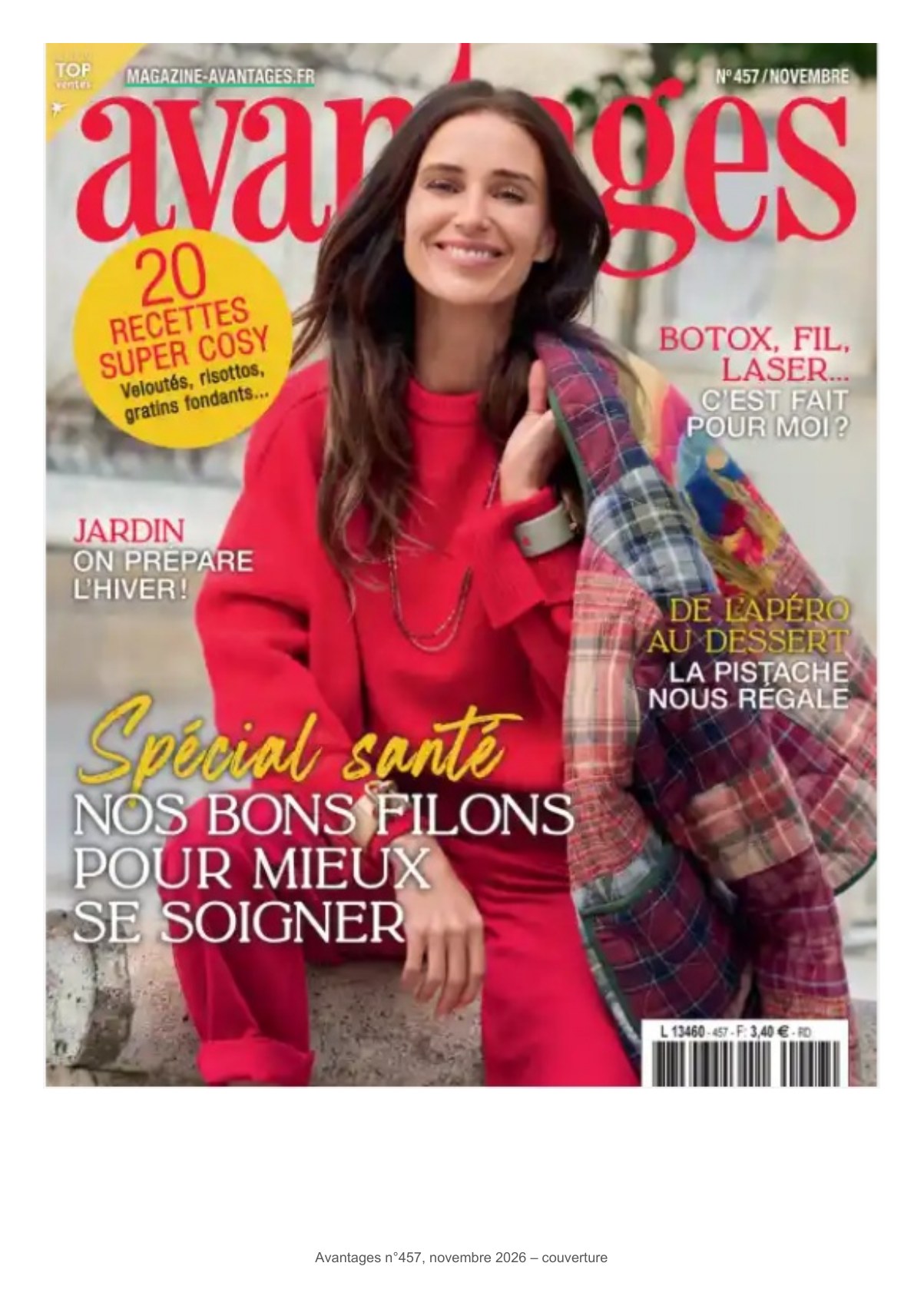 Couverture du magazine Avantages n°457, novembre 2026