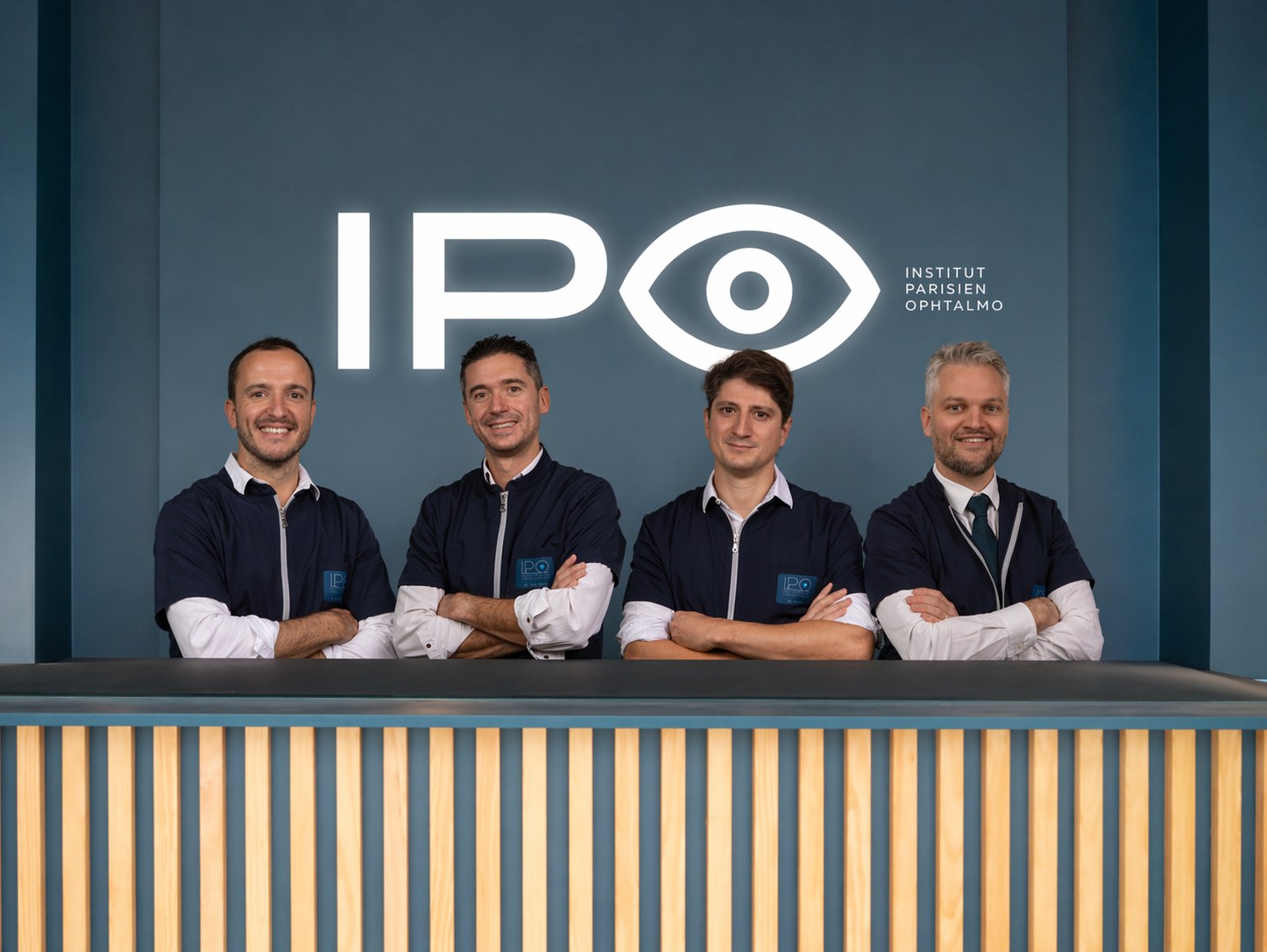 Les quatre associés fondateurs de l'IPO — Dr Chassignol, Dr Van Went, Dr Akesbi, Dr Rothschild